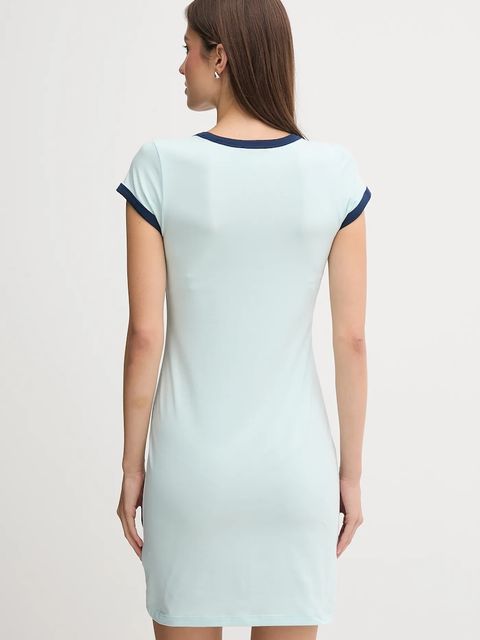 Calvin Klein Jeans sukienka kolor turkusowy mini dopasowana LV047C259G