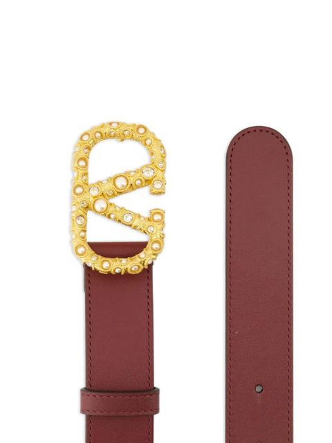 Valentino Garavani VLogo crystal belt - Red