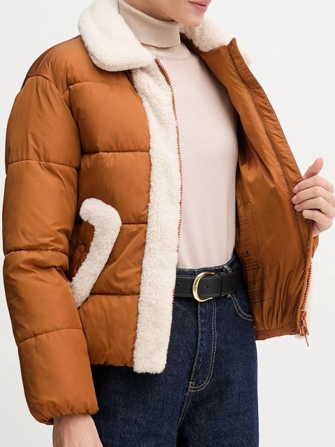 Save The Duck kurtka HONEY kolor brązowy zimowa D32338W.MEGA21