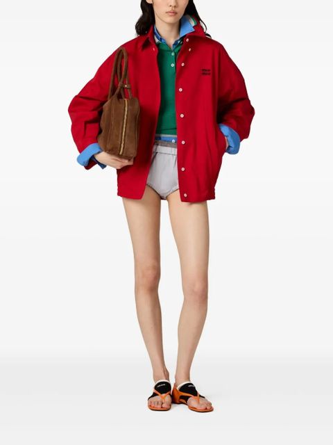 Miu Miu poplin bomber jacket - Red