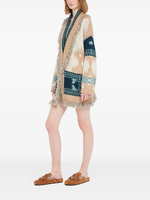 Alanui Icon jacquard fringed cardigan - Neutrals - zdjęcie produktu nr 2