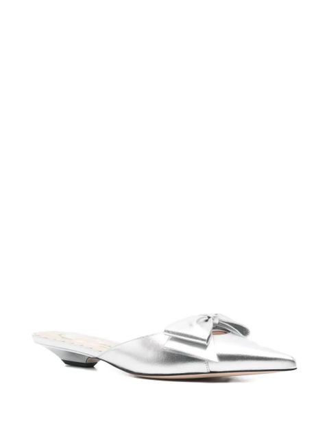 Valentino Garavani bow-detail mules - Silver - zdjęcie produktu nr 2