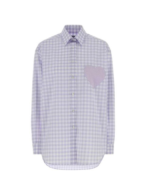 Moschino gingham-pattern shirt - Purple - zdjęcie produktu nr 1