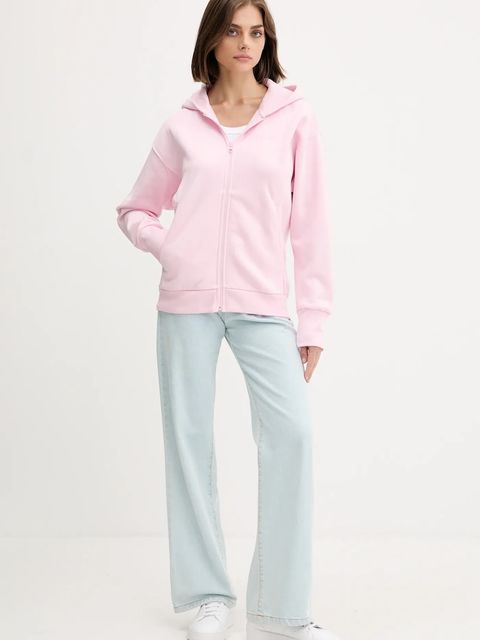 adidas bluza All SZN damska kolor różowy z kapturem z aplikacją JV7289 - zdjęcie produktu nr 2