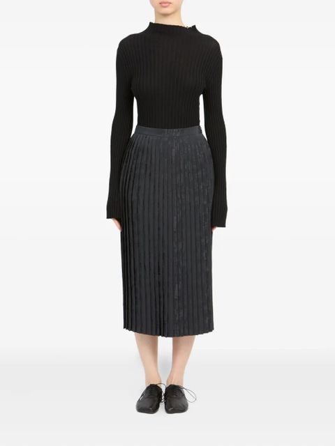 MM6 Maison Margiela pleated print skirt - Black - zdjęcie produktu nr 2