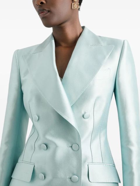 Dolce & Gabbana double-breasted satin blazer - Blue