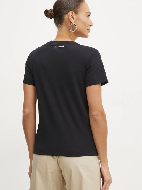 Karl Lagerfeld t-shirt bawełniany damski kolor czarny A1W17021 - zdjęcie produktu nr 2