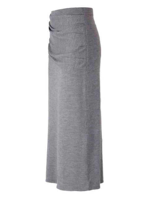 STAUD Wilma ruched midi skirt - Grey - zdjęcie produktu nr 2