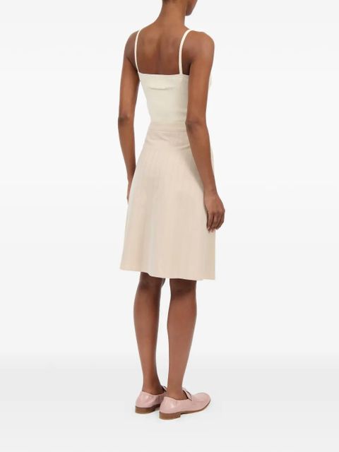 MM6 Maison Margiela pleated poplin skirt - Neutrals