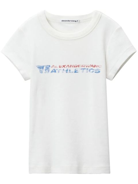 Alexander Wang faded logo-print T-shirt - White - zdjęcie produktu nr 1
