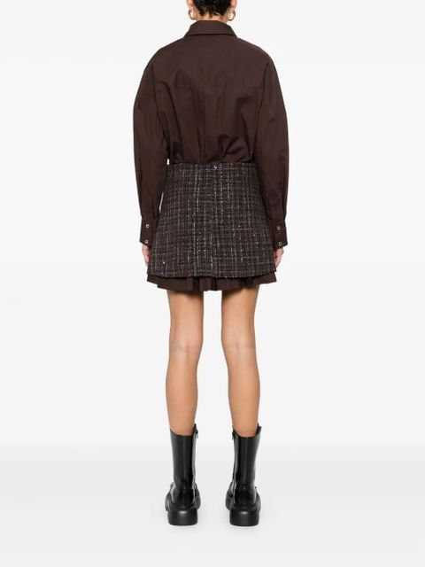 Maje asymmetric mini dress - Brown