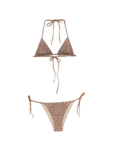 Missoni beaded triangle bikini - Brown - zdjęcie produktu nr 1