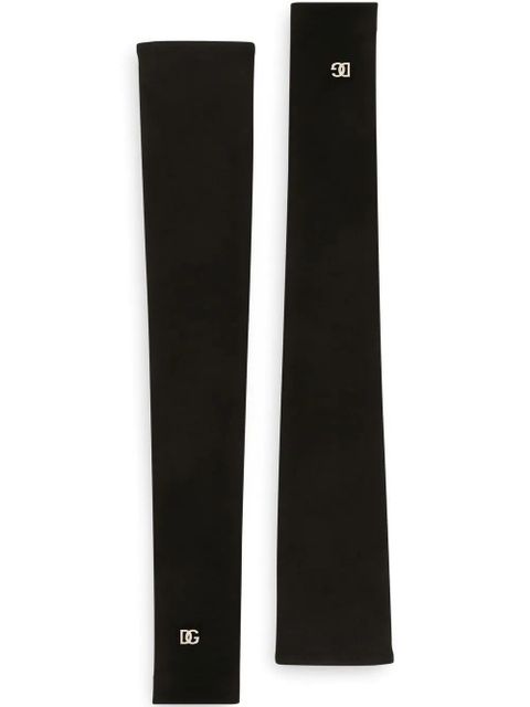 Dolce & Gabbana logo-plaque fingerless gloves - Black - zdjęcie produktu nr 1