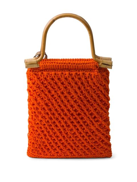 Prada mini crochet tote bag - Orange - zdjęcie produktu nr 2