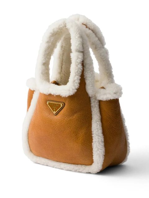 Prada Shearling mini bag - Brown