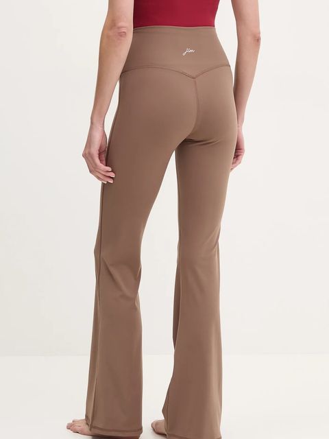 JOYINME spodnie Flare damskie kolor beżowy gładkie Flare - zdjęcie produktu nr 2