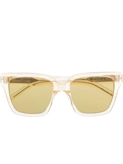 Saint Laurent Eyewear square-frame sunglasses - Yellow - zdjęcie produktu nr 1
