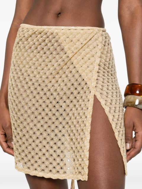 Missoni crochet wrap skirt - Gold
