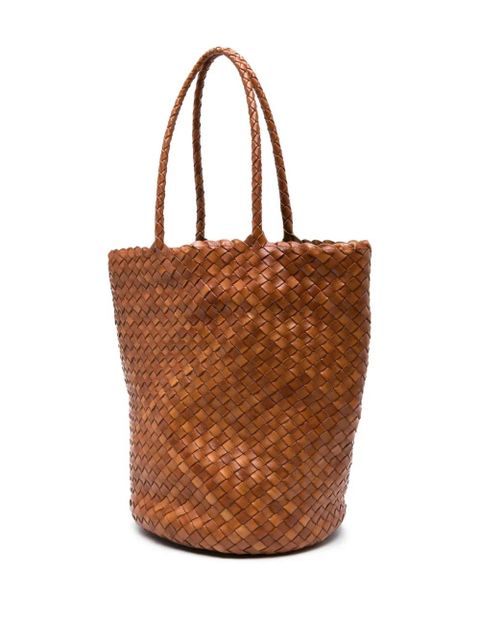 DRAGON DIFFUSION Jacky woven tote bag - Brown
