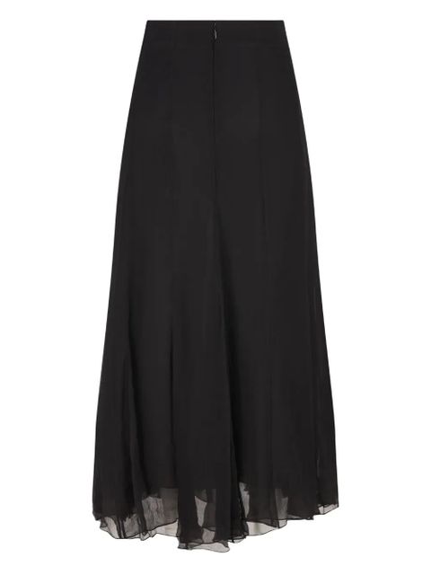 Chloé ruffled flared maxi skirt - Black