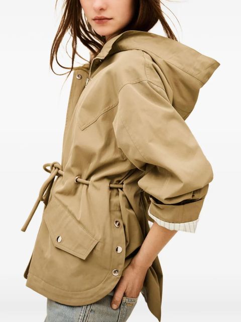 Ba&Sh Ilio hooded drawstring jacket - Neutrals