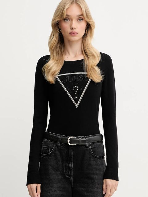 Guess sweter KIARA damski kolor czarny lekki W5YR23 Z2NQ2 - zdjęcie produktu nr 1