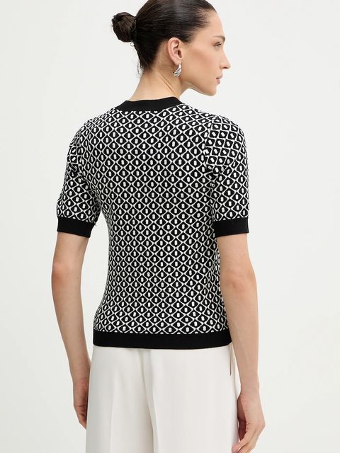 Morgan sweter damski kolor czarny lekki MSIX