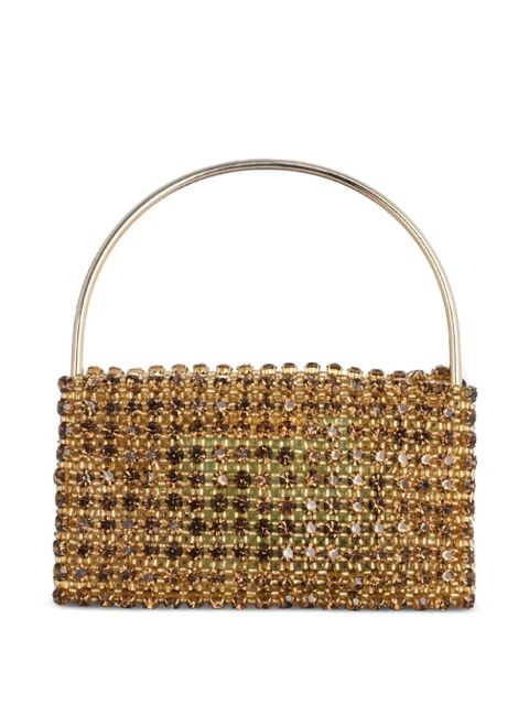 Vanina Nuances crystal-embellished clutch bag - Brown - zdjęcie produktu nr 2