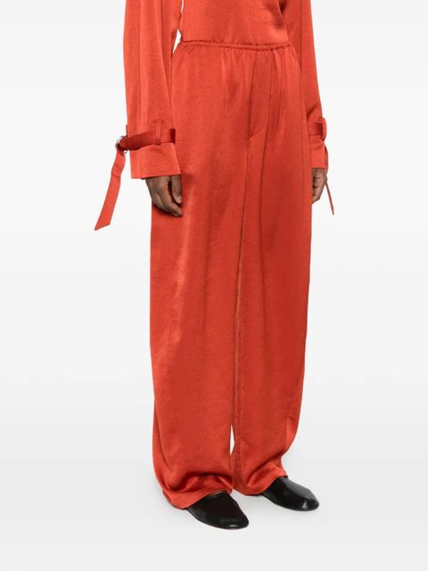 Nanushka Zoela elastic waist barrel leg trousers - Orange