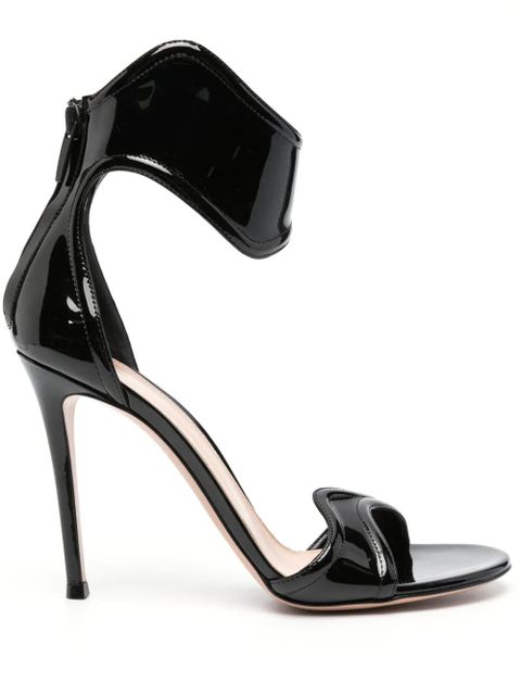 Gianvito Rossi Lucrezia 105mm leather sandals - Black - zdjęcie produktu nr 1
