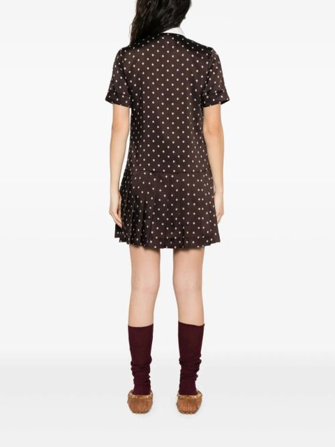 SANDRO geometric-print mini dress - Brown