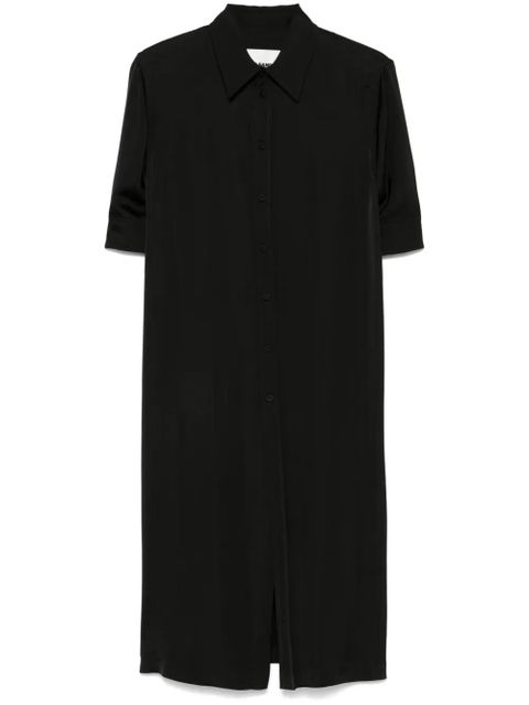 Jil Sander satin midi shirt dress - Black - zdjęcie produktu nr 1