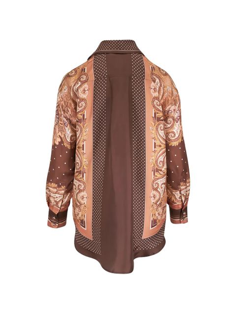 ZIMMERMANN paisley-print polka-dot blouse - Brown - zdjęcie produktu nr 2