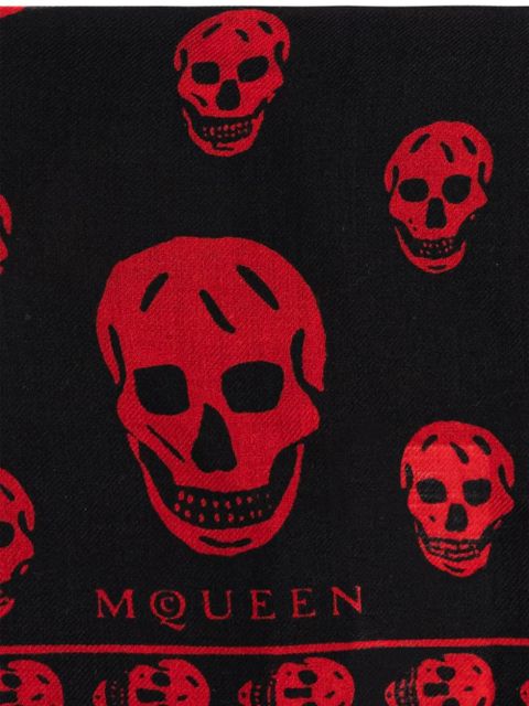 Alexander McQueen Classic Skull-print scarf - Black - zdjęcie produktu nr 2