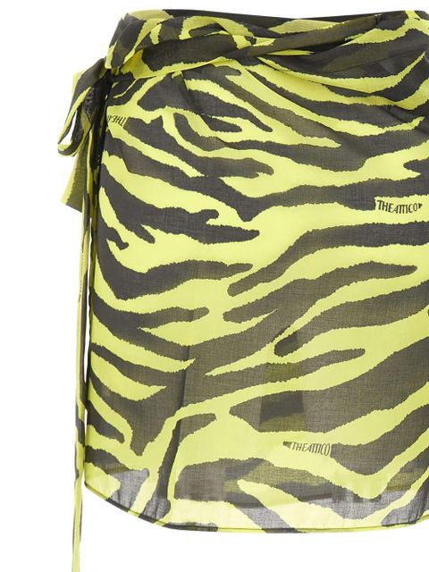 The Attico zebra-print skirt - Yellow