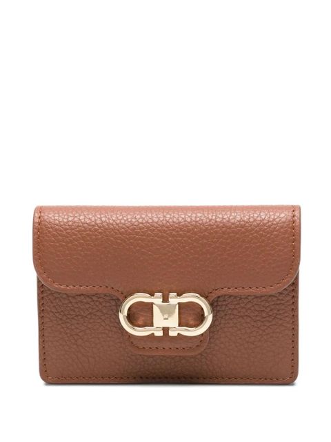 Ferragamo Gancini-emblem cardholder - Brown - zdjęcie produktu nr 1