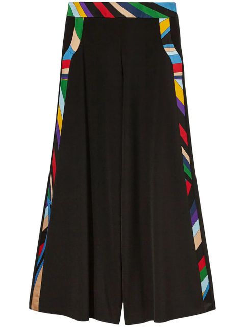 PUCCI Iride-print trim palazzo trousers - Black - zdjęcie produktu nr 1