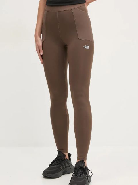 The North Face legginsy sportowe Refina damskie kolor brązowy gładkie NF0A89181OI1