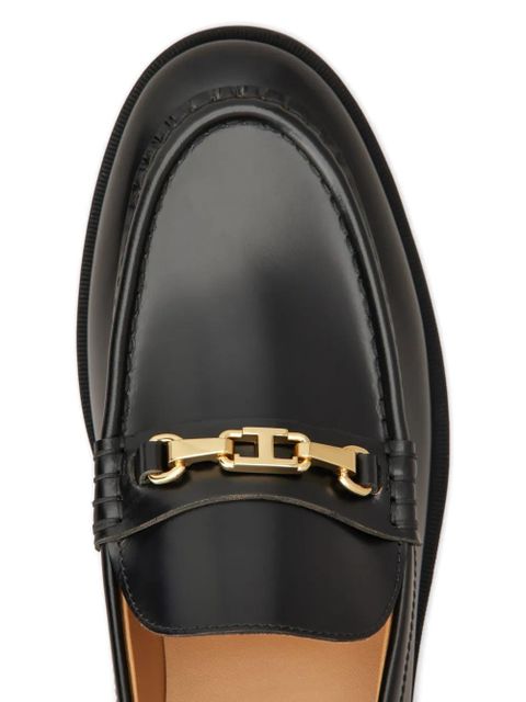 Tod's gold-tone hardware loafers - Black