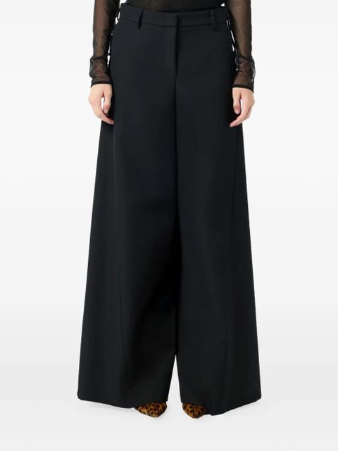 Blumarine wide-leg panelled trousers - Black