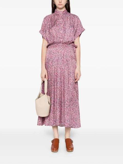 ISABEL MARANT floral midi shirt dress - Pink - zdjęcie produktu nr 2