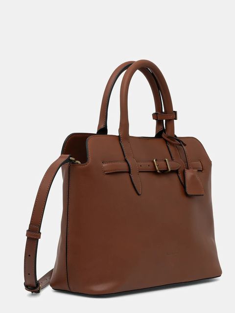 Marc O'Polo torebka skórzana kolor brązowy 50818770201104 - zdjęcie produktu nr 2