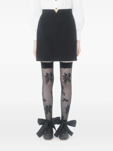 Valentino Garavani crepe couture mini skirt - Black