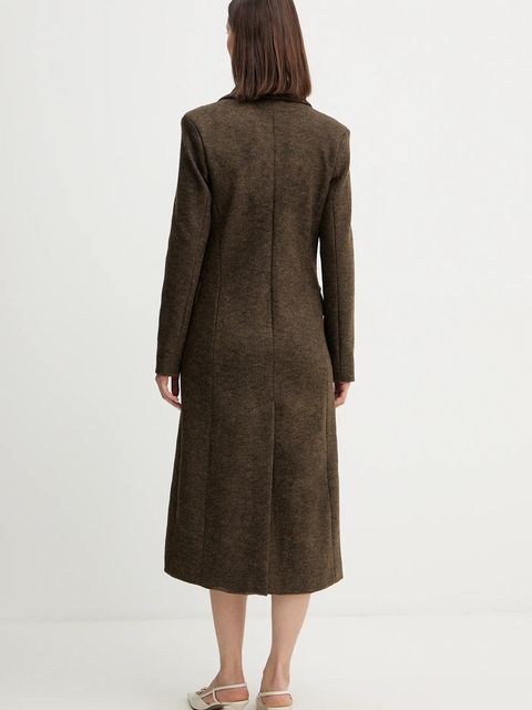 Silvian Heach płaszcz ALBACETE kolor zielony GPA25010CP