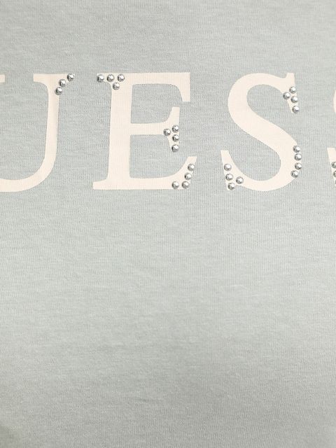 Guess t-shirt bawełniany CLELIA damski kolor zielony V5BI10 I3Z14