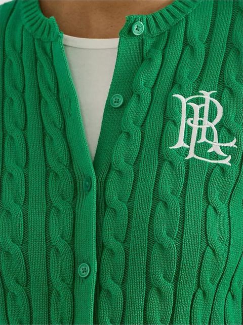 Lauren Ralph Lauren cable knit button cardigan - Green