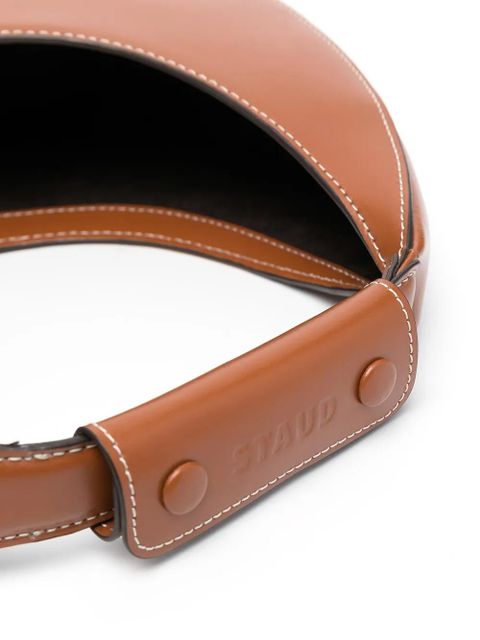 STAUD Moon leather shoulder bag - Brown