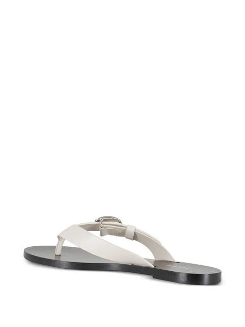 Coperni Belt buckle thong flip flops - White