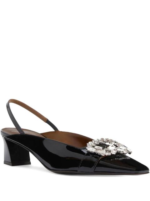 Giuseppe Zanotti crystal-embellished slingback pumps - Black - zdjęcie produktu nr 1