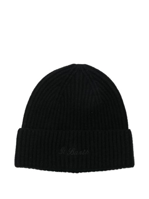 MC2 Saint Barth ribbed embroidered hat - Black - zdjęcie produktu nr 1